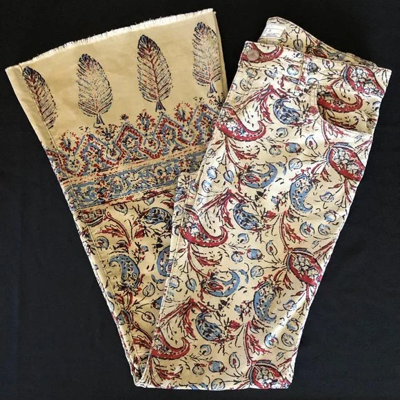 Free People New Delhi Border Flare Corduroy Size 29 - Picture 6 of 15